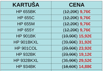 Akcija - odprodaja originalnih HP kartuš